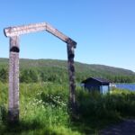 Bäverbadet totempåle Bäverbadet